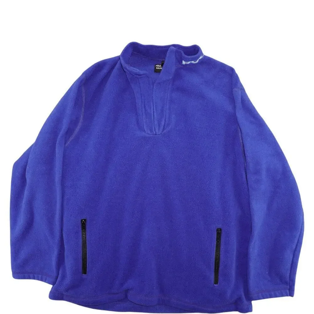 Polo Ralph Lauren Vintage Blue Fleece Pullover – Size M